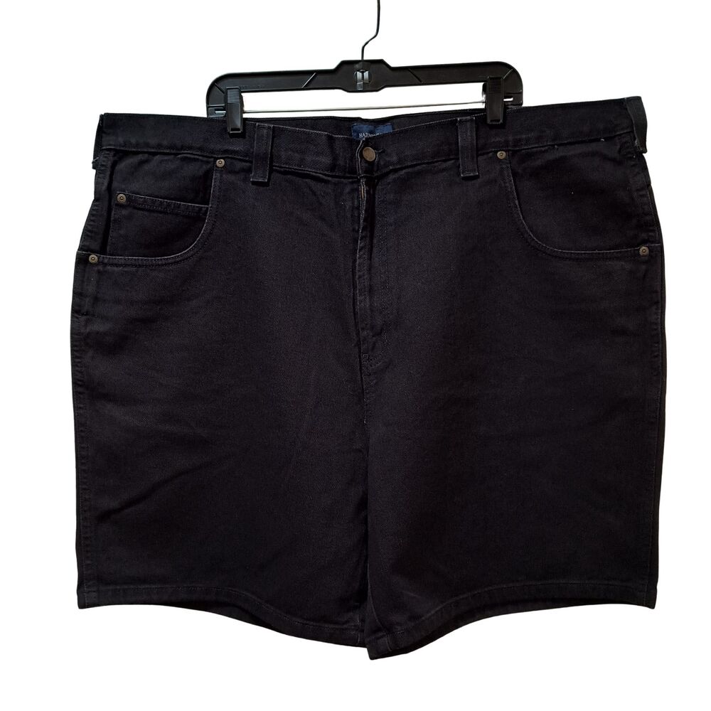 Harbor Bay Loose Fit Denim Shorts Men’s 48x8 Black Jean Shorts